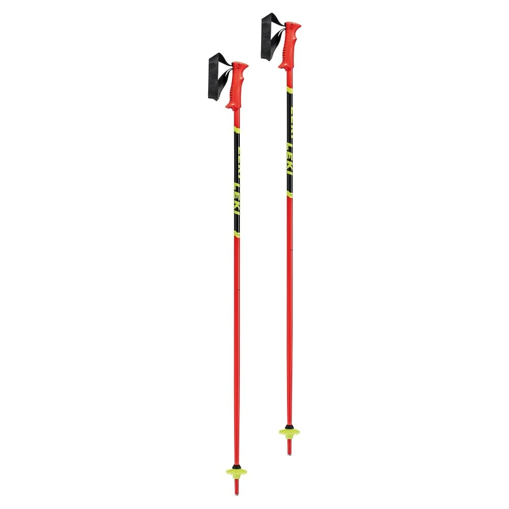 Leki Leki Racing Kids Junior Ski Pole - Bright Red/Black/Neon Yellow 3 Leki Leki Racing Kids Junior Ski Pole - Bright Red/Black/Neon Yellow