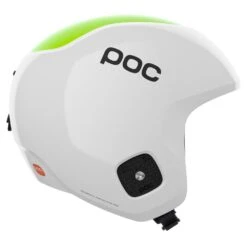 POC POC Skull Dura Junior Helmet - Hydrogen White/Fluorescent Yellow/Green -MNT Ski Shop poc skull dura junior helmet hydrogen white fluorescent yellow green p21689 31061 image